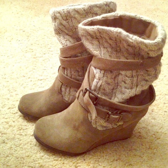 Mid calf height boots