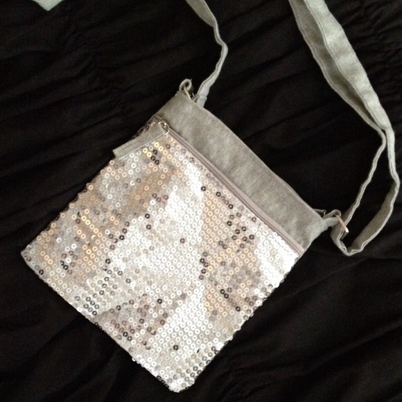 Sequined cross body bag