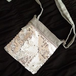 Sequined cross body bag