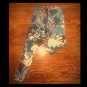 High-waisted funky print skinny pants