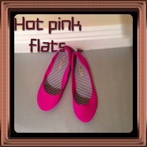 Hot pink flats NEVER WORN