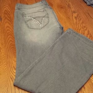 Washed Rock Star Flare Jeans