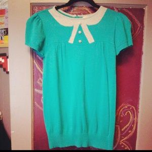 Turquoise Knit Top