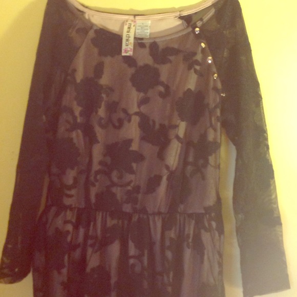 Adorable black floral/laced dress