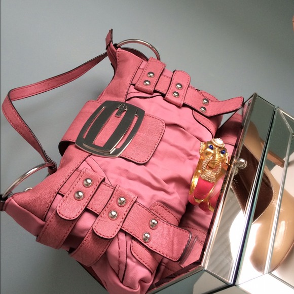Dusty Blush Leather Guess Handbag