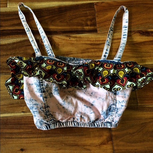 🔥🔥Jean Tie Die Crop Top🔥🔥