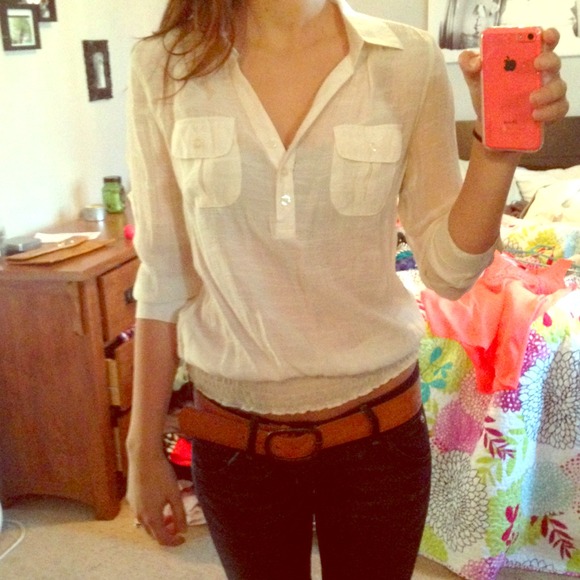 SOLD Sheer button up