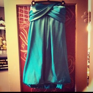 Turquoise Strapless Dress