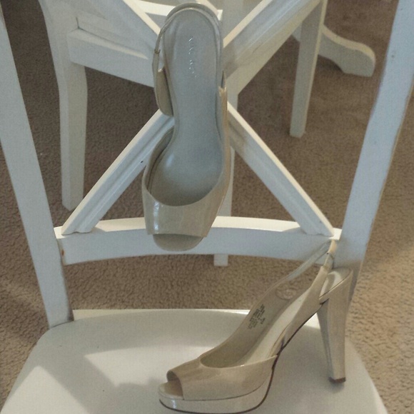 Tan platform dress sandles