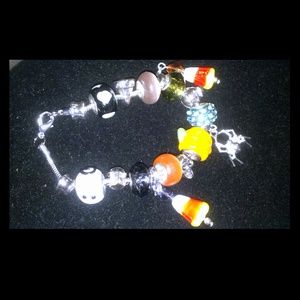 Halloween lamp work bracelet