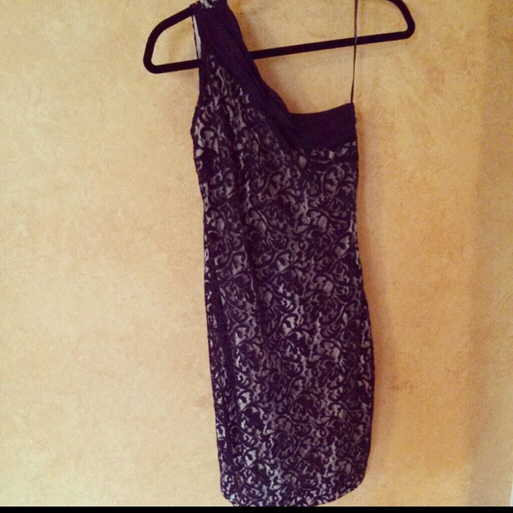 One shoulder dress.