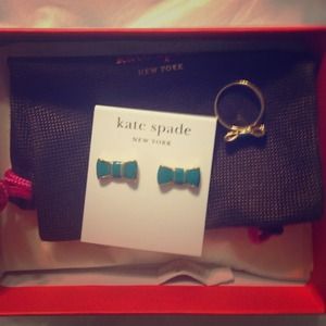 Kate spade earrings and ring set