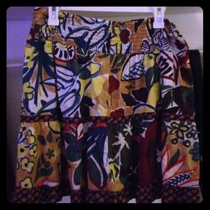 Knee length floral skirt