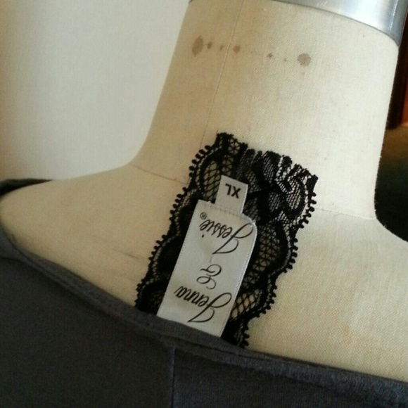 Charcoal Grey 3/4 sleeve blouse..slit in arms.. - Picture 3 of 3