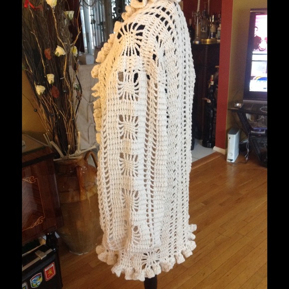 2X HP 2/10-3/5 HAND MADE LONG 100% COTTON CARDIGAN - Picture 3 of 4