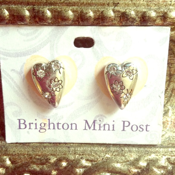 Brighton mini post heart shaped earrings.