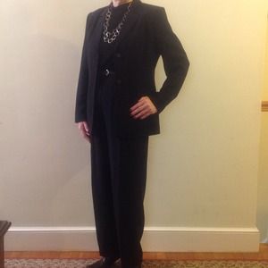 Talbots Classic Black Pant Suit