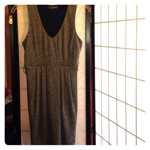 Black and white chevron dress