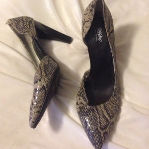 snake skin heels
