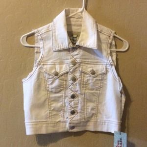 White denim vest from Tilly's.