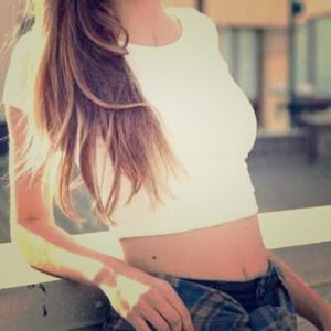 Brandy Melville white Giselle Top
