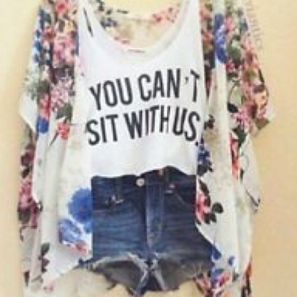 brandy Melville you can't sit with us crop top