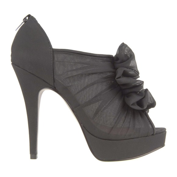 Chinese Laundry Shoes - ⬇️NEW MARKDOWN Black Chiffon Ruffle Peeptoe Heels