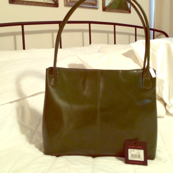 Emerald green leather Hobo International handbag