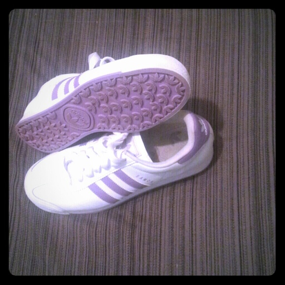 Purple on White Adidas