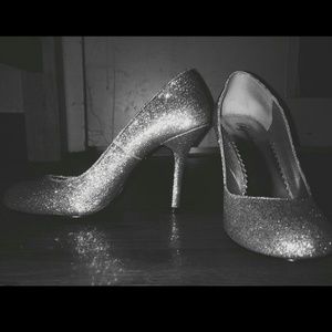 Silver Sparkle Heels
