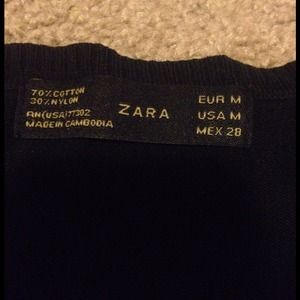 black zara cardigan size medium