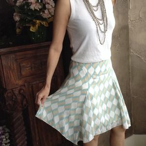 Anthropologie geo pattern skirt NWOT