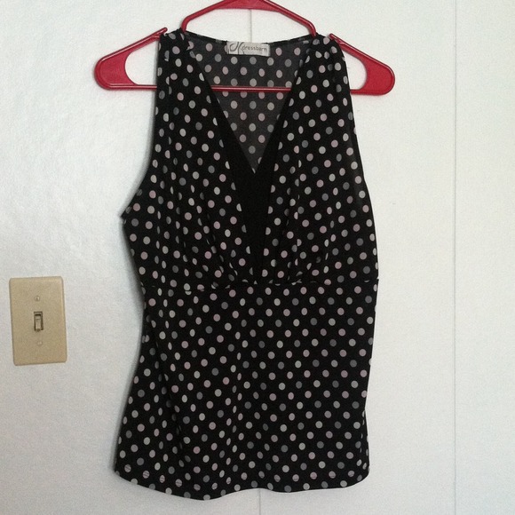 Dressbarn polka dot top