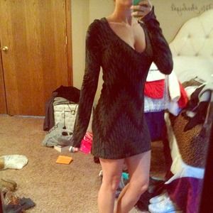 ❌Sold ❌Aztec long sleeve sweater mini dress