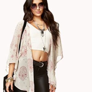 Forever 21 paisley kimono