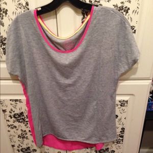 Pink & Grey hi-low top NWOT