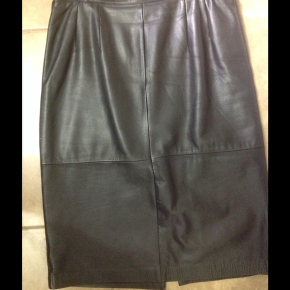 Black Leather Skirt