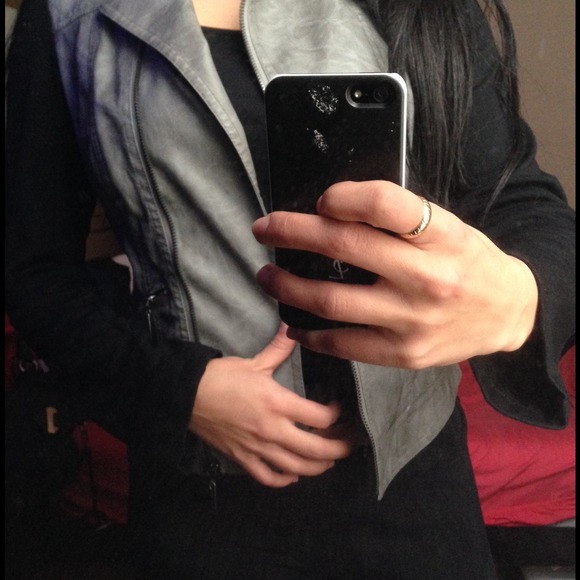 LEATHER AND CLOTH JACKET!! - Picture 2 of 4