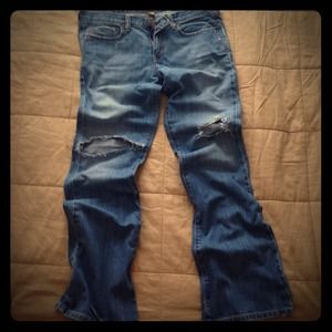 Vintage Abercrombie and Fitch denim ripped jeans