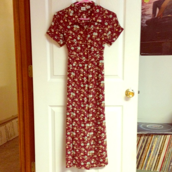 Vintage Floral Midi Dress