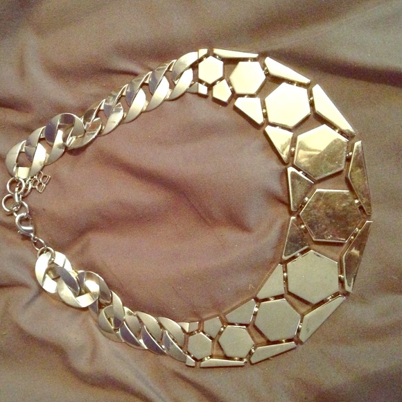 BCBG Max Azria Silver Statement Necklace