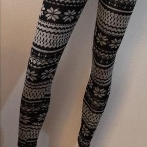 Grey semi sheer leggings