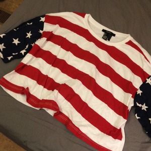 American flag crop top