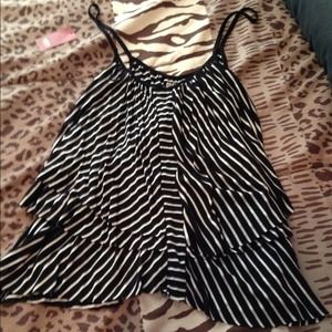 Dream out loud ruffle tank top