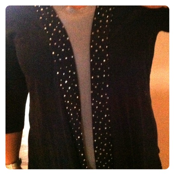 Navy blue flyaway cardigan