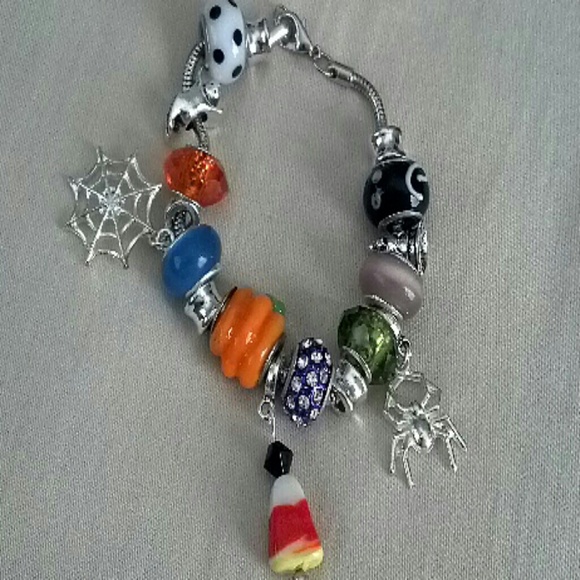 Halloween lamp work bracelet