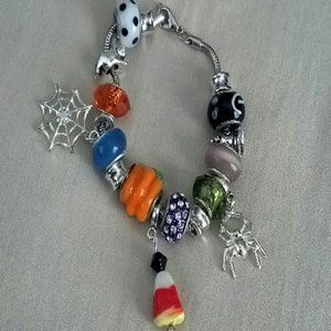 Halloween lamp work bracelet