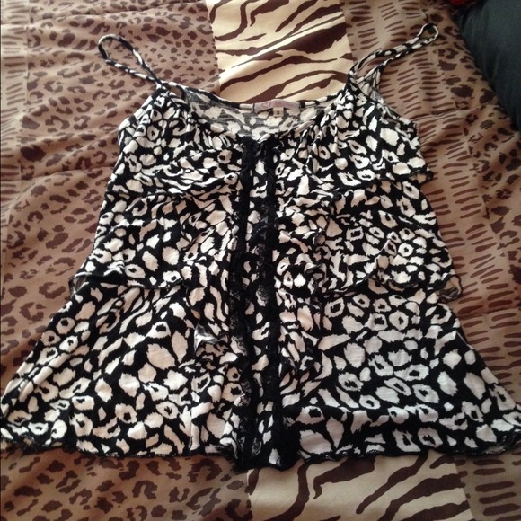 Cheetah ruffle tank top NWOT - Picture 1 of 2