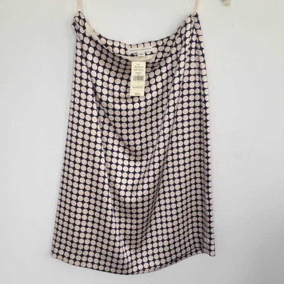 Banana Republic Polka Dot Silk Pencil Skirt - Picture 1 of 3