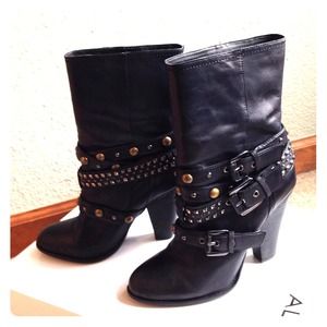 Black studded ALDO booties